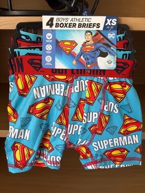 ✨$9✨NWT• 4-Pack Boys Athletic Boxer Briefs | Superman | XS (4/5)